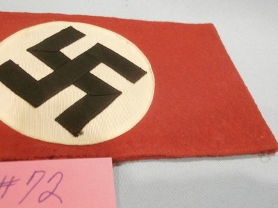 WWII WW2 NAZI ARMBAND WWII NAZI NSDAP ARMBAND WOOL ARMBAND W/RZMWWII GERMAN ARMBAND WWII WOOL NAZI ARMBAND WWII 100% ORIGINAL!! #72 - Image 3 of 14