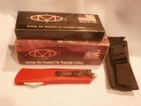 MICROTECH AUTOMATIC COMBAT TRODEN OTF AUTOMATIC FIGHTING KNIFE...RED GRIP................CLONE!!! - Image 1 of 9