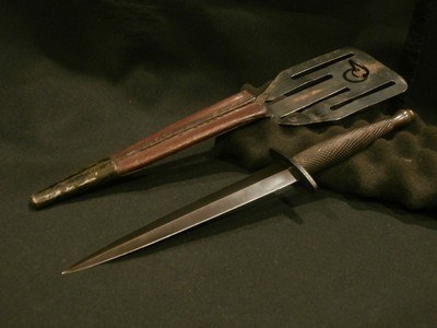 OSS STILETTO w/ORIGINAL SCABBARDWWII OSS MILITARY STILETTOWWII US STILETTOOSS FIGHTING KNIFEWWII OSS STILETTOWWII OSS FIGHTING KNIFE - Image 1 of 14