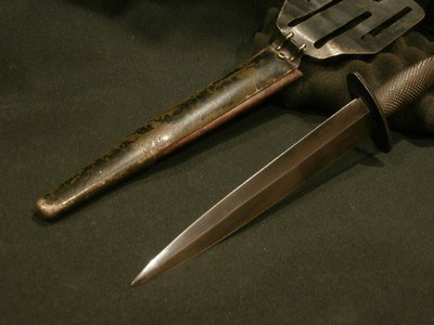 OSS STILETTO w/ORIGINAL SCABBARDWWII OSS MILITARY STILETTOWWII US STILETTOOSS FIGHTING KNIFEWWII OSS STILETTOWWII OSS FIGHTING KNIFE - Image 10 of 14