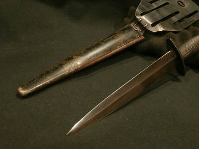 OSS STILETTO w/ORIGINAL SCABBARDWWII OSS MILITARY STILETTOWWII US STILETTOOSS FIGHTING KNIFEWWII OSS STILETTOWWII OSS FIGHTING KNIFE - Image 6 of 14