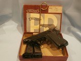 WALTHER PP 7.65mm .32acp ALL-MATCHING, TWO WALTHER MAGAZINES, INDICATOR TOOL PIN.WALTHER PP EXC+ CONDITION!! IN ORIGINAL BOX!! - Image 1 of 12