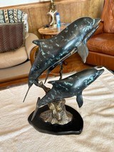 Bronze dolphin sculpture - 2 of 3