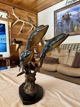 Bronze dolphin sculpture - 1 of 3