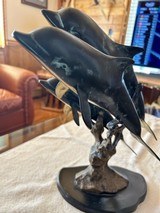 Bronze dolphin sculpture - 3 of 3