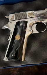 Colt 1911 Custom Govt. .38 SUPER- Bright Stainless-Gold Engraved -XLNT! ELCEN SERIES- Model O -02071ELC2- RARE w/box! - 5 of 11