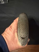 William Beyer Combination side by side,
16 gauge damascus barrel on left, steel rifled .577 on right., horn trigger guard and forened opening lever. - 23 of 25