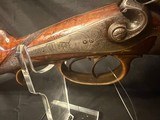 William Beyer Combination side by side,
16 gauge damascus barrel on left, steel rifled .577 on right., horn trigger guard and forened opening lever. - 6 of 25