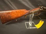 William Beyer Combination side by side,
16 gauge damascus barrel on left, steel rifled .577 on right., horn trigger guard and forened opening lever. - 5 of 25