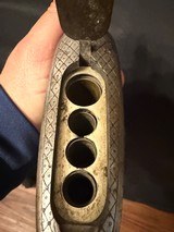 William Beyer Combination side by side,
16 gauge damascus barrel on left, steel rifled .577 on right., horn trigger guard and forened opening lever. - 24 of 25