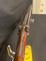 William Beyer Combination side by side,
16 gauge damascus barrel on left, steel rifled .577 on right., horn trigger guard and forened opening lever. - 10 of 25