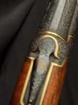 Browning Superposed.1953, 28 inch barrels with Briley thin walls on bottom, IM on top.CUSTOM ENGRAVEDby the late Edward Machu from Texas. - 9 of 20