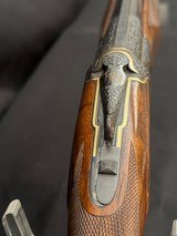Browning Superposed.1953, 28 inch barrels with Briley thin walls on bottom, IM on top.CUSTOM ENGRAVEDby the late Edward Machu from Texas. - 6 of 20