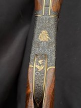 Browning Superposed.1953, 28 inch barrels with Briley thin walls on bottom, IM on top.CUSTOM ENGRAVEDby the late Edward Machu from Texas. - 11 of 20