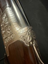 Browning Superposed Pigeon Grade 20 gauge, 28 inch 3 inch chambers barrel,14 3/8 lop with about 3/8 cast off Nice dark walnut with scnable forend - 8 of 17