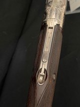 Browning Superposed Pigeon Grade 20 gauge, 28 inch 3 inch chambers barrel,14 3/8 lop with about 3/8 cast off Nice dark walnut with scnable forend - 13 of 17