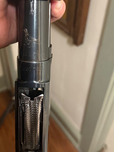 Winchester Model 12 Pigeon Grade, Duck Bill, Milled Reciever, vent rib 30 inch full - Image 22 of 23