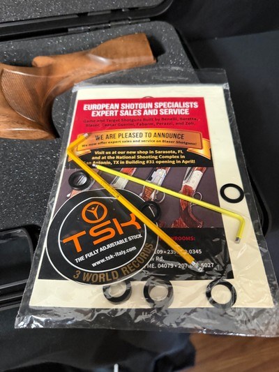 TSK Stock with case, tools and manual.Nice wood grain version.Virtually unused.Left Hand K80 Grip - Image 2 of 7