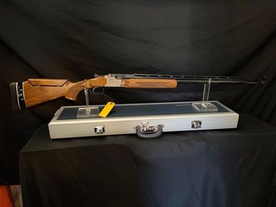 Krieghoff KS-5 single barrel trap.  34 inch barrel, 14.5 LOP, RAD stock system, Excellent condition, Krieghoff Case.