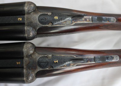 Engraved Pair of Fabio Zanotti W.R.625 F.P.H. Double Barrel Shotguns 12 GA - Image 4 of 14