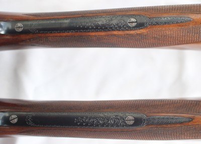 Engraved Pair of Fabio Zanotti W.R.625 F.P.H. Double Barrel Shotguns 12 GA - Image 9 of 14