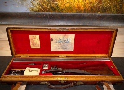 Purdey and Sons Thumb lever Bar-In-Wood Hammer gun 12 bore