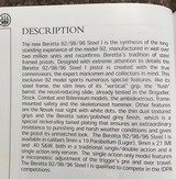 RARE!!!Beretta 96 Steel-I, 40 S&W, Single-Action-Only, All Carbon Steel Construction, Mfr'd 2005, NIB!!! - 12 of 12