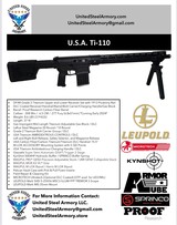 INTORDUCING THE NEW, TITANIUM M110 LONG RANGE RIFLE BY UNITED STEEL ARMORY - 3 of 7