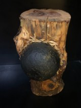 REPRO CW SHILOH WAR LOG - 6# ARTILLERY ROUND BALL LODGED IN CEDAR - FREE SHIPPING!!! - 8 of 9