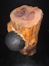 REPRO CW SHILOH WAR LOG - 6# ARTILLERY ROUND BALL LODGED IN CEDAR - FREE SHIPPING!!! - 9 of 9