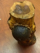 REPRO CW SHILOH WAR LOG - 6# ARTILLERY ROUND BALL LODGED IN CEDAR - FREE SHIPPING!!! - 2 of 9