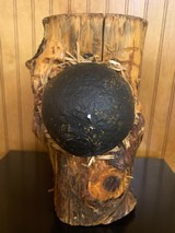 REPRO CW SHILOH WAR LOG - 6# ARTILLERY ROUND BALL LODGED IN CEDAR - FREE SHIPPING!!! - 1 of 9