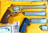 DAN WESSON .44 MAGNUM PISTOL PACK~MONSUN MODEL 744 STAINLESS STEEL 10VH~ NEW 10 INCH, 6VH & 2.5VH BARRELS PLUS THE ORIGINAL 8VH~PRIVATE SALE NO TAX! - 3 of 15