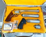 DAN WESSON MODEL 744 MONSON STAINLESS STEEL 44 MAGNUM PISTOL PAC WITH 10VH BARREL PLUS 8VH, 6VH, & 2VH BARRELS ALSO TOOL AND CASE~PRIVATE NO TAX SALE! - 1 of 4