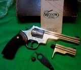 DAN WESSON MONSON RARE MODEL 14 PORK CHOP 357 MAGNUM IN ORIGINAL NICKEL FINISH~2 BARRELS~ORIGINAL BOX, TOOL & MANUAL~PRIVATE NO TAX SALE! - 1 of 13