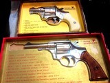 HIGH STANDARD SENTINELS (2) 9 SHOT NICKEL 22 LR REVOLVERS~BOTH EXCELLENT CONDITION IN ORIGINAL BOXES~PRIVATE NO TAX SALE!