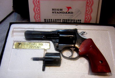 HIGH STANDARD SENTINEL MARK IV 22 MAGNUMS (2) PAIR~4 INCH & 1 INCH WITH`EXTRA 22 LR CYLINDER~PRIVATE NO TAX SALE!