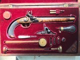 Cased Custom Flintlock and Percussion Pistol