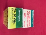 5 Full Boxes 250 rds 25-20 Win. Remington, Winchester & Western 86gr Soft Point - 7 of 9
