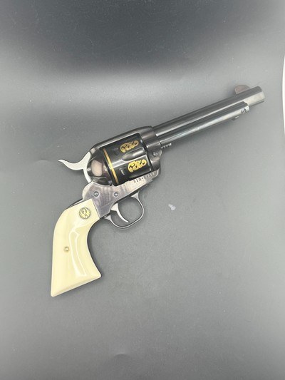 Rare Factory Engraved Gold Inlay Ruger New Vaquero 38/357 - Image 3 of 14