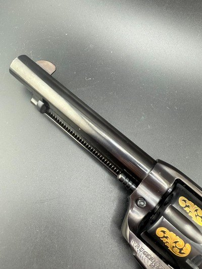 Rare Factory Engraved Gold Inlay Ruger New Vaquero 38/357 - Image 9 of 14