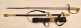 US Model 1852 Navy Officer's Sword with Scabbard, Belt, and Hangers - 1 of 15