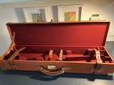 English Leather Double Shotgun Case with Key in beautiful condition - 7 of 7