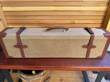 Canvas and Leather English Double Shotgun Motor Case - 2 of 10