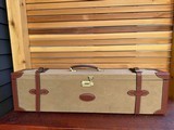 Canvas and Leather English Double Shotgun Motor Case - 1 of 10