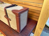 Canvas and Leather English Double Shotgun Motor Case - 9 of 10