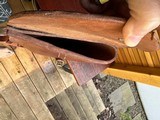 Beautiful vintage saddle leather shotgun slip case - 3 of 4