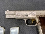 Browning P35 Belgium Made T Series Full Engraved Renaissance 9mm - 4 of 14