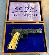 Colt 1911 45 ACP Engraved Born 1917 - 6 of 15