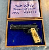 Colt 1911 45 ACP Engraved Born 1917